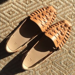Nisolo huarache Ecuador sandals, size 8.5, almond